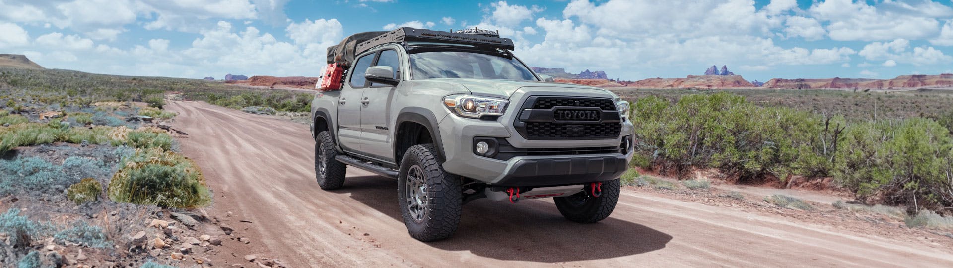 Toyota Tacoma on dirt road