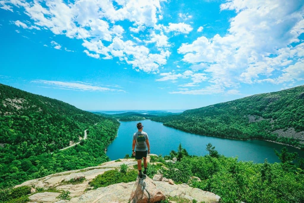 Scenic lookout over Acadia National Park