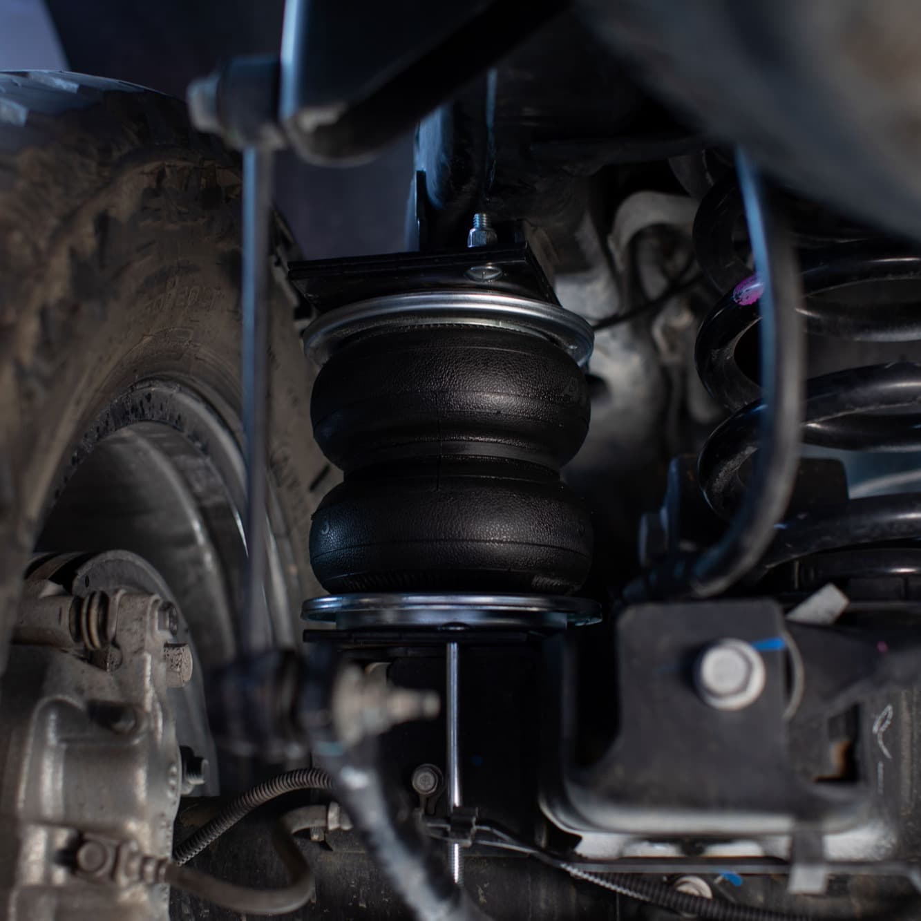Installed Air Lift air spring