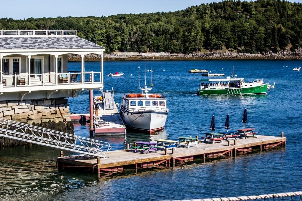 Multiple boats in harbor