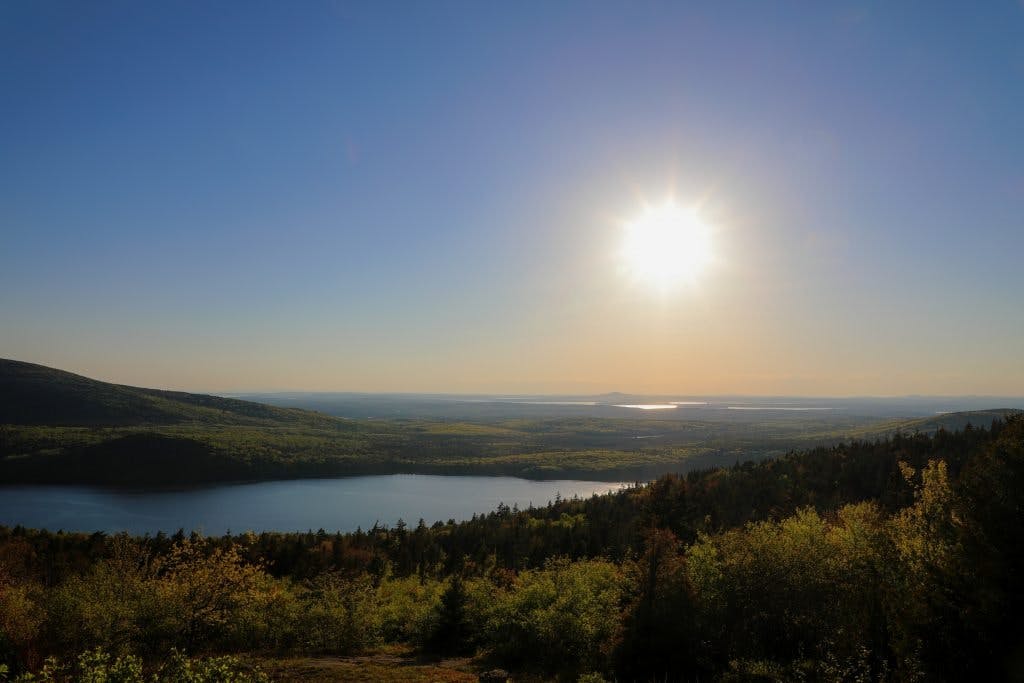 Scenic lookout over Acadia National Park